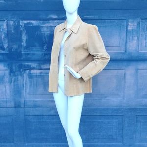 SUEDE ESSENTIALS VINTAGE LADIES GENUINE SUEDE LIGHT WEIGHT JACKET
